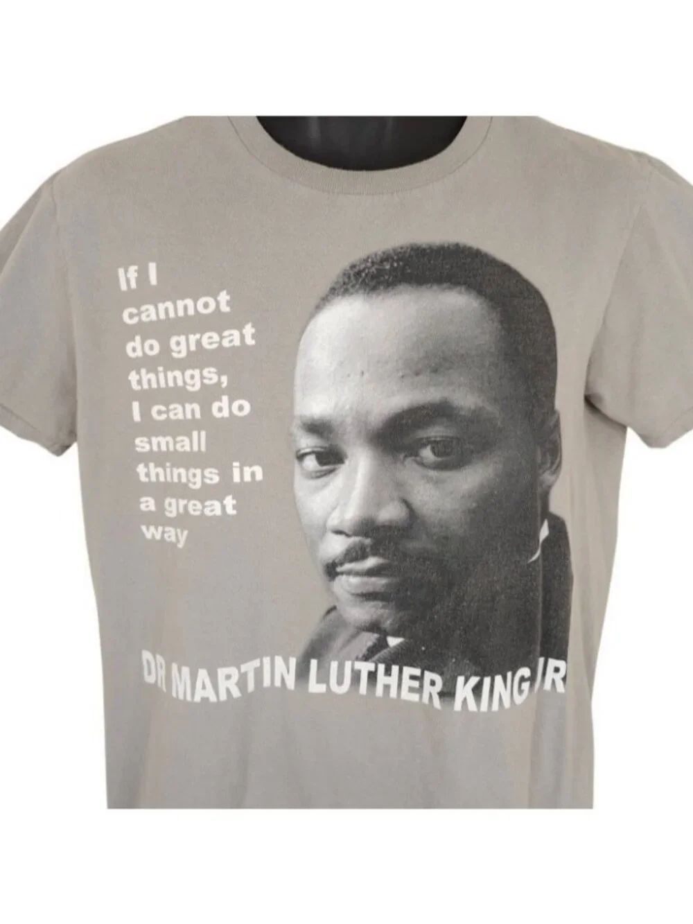 Martin Luther King Jr T Shirt Mens Size Medium Gray Small Things In A Great Way